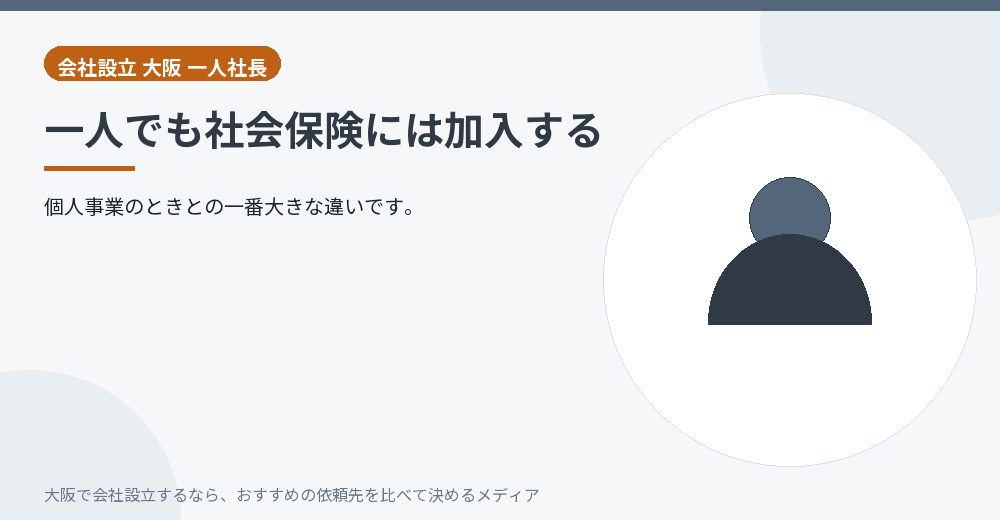 一人でも社会保険には加入する/大阪の会社設立の代行を比べる