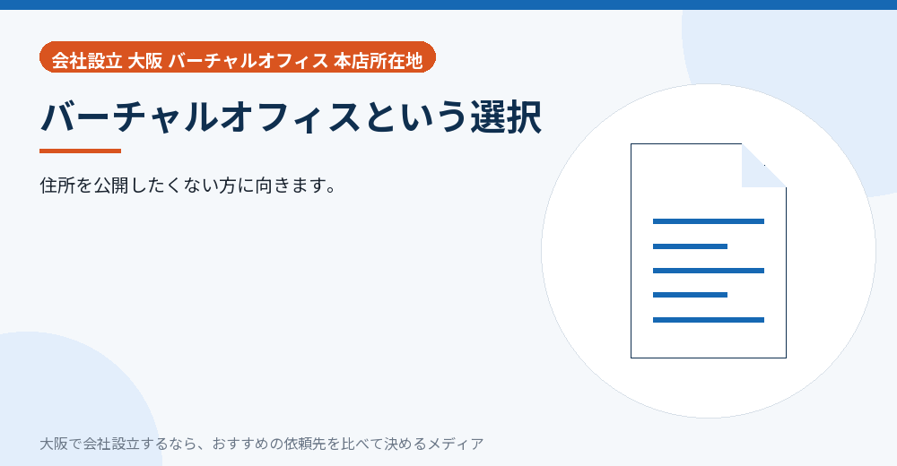 バーチャルオフィスという選択/大阪の会社設立の代行を比べる
