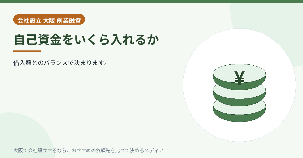 自己資金をいくら入れるか／大阪の会社設立の代行を比べる