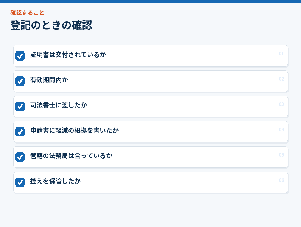 登記のときの確認