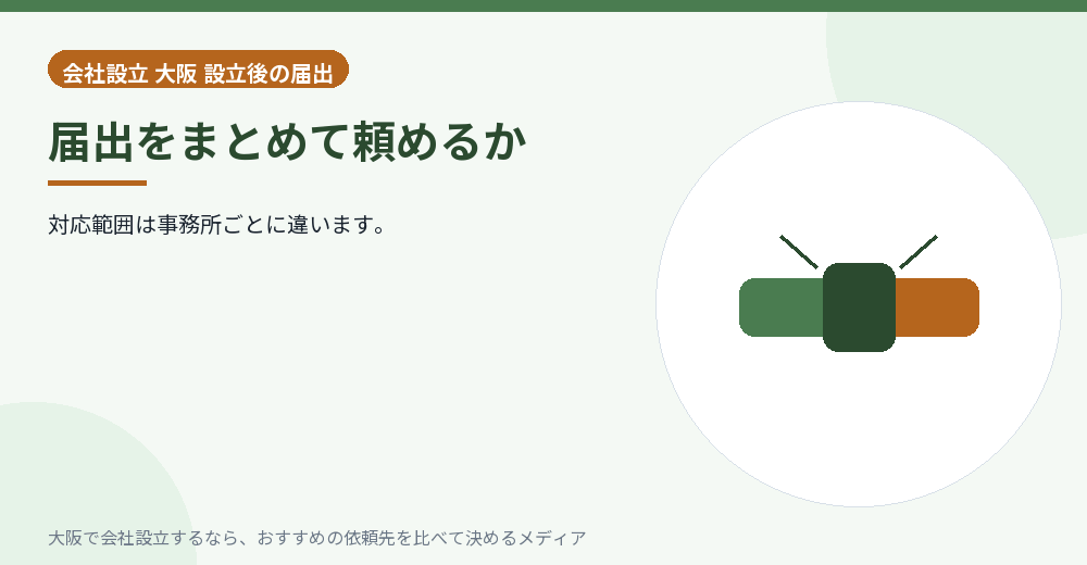 届出をまとめて頼めるか/大阪の会社設立の代行を比べる